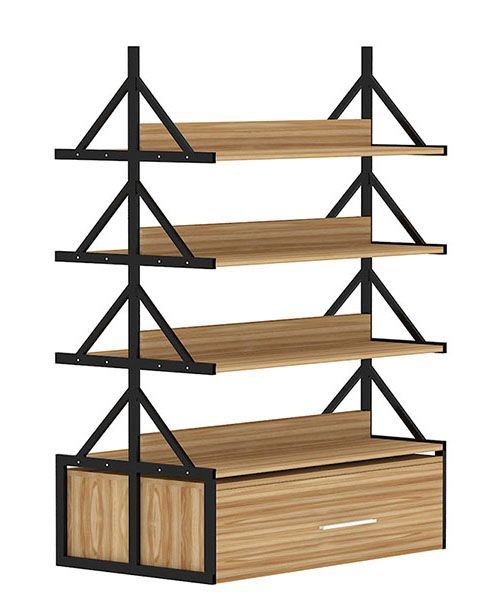 Tiered Wooden Pyramid Shop Display Stand