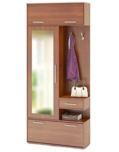 Freestanding Jewelry Armoire with Built-in Mirror