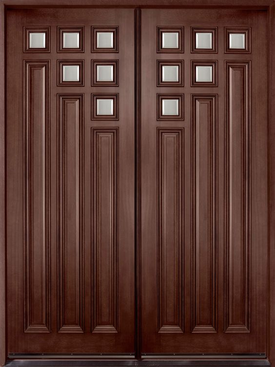Craftsman-Style Solid Wood Front Door