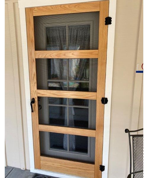 Farmhouse-Style Wooden Screen Door