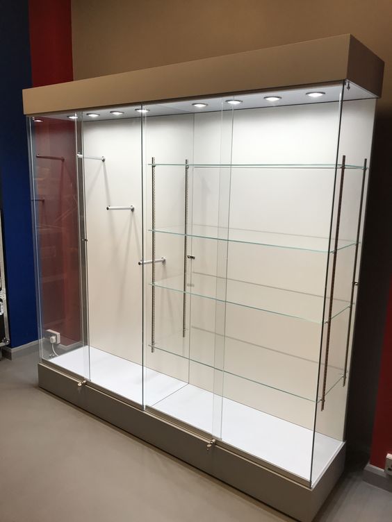 Glass Cube Tower Display Case