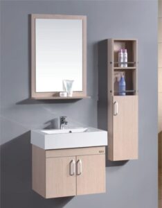 Wall-Mounted Dressing Mirror with Storage Shelves