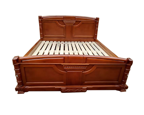 Flat wooden bed