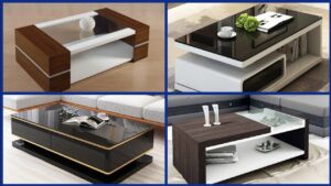 Simple Wooden Center Table with shelves 