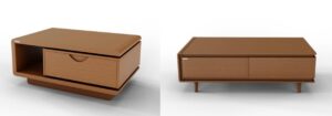 Simple Wooden Center Table with shelves