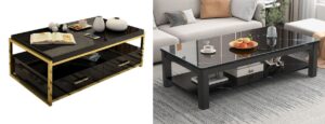 Simple Wooden Center Table with shelves