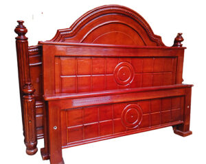 Hard wood minimalistic simple flat bed 
