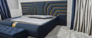 Upholstered bed 6x6 feet
