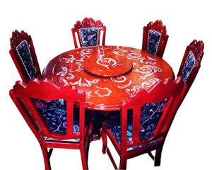 Round wooden dining table in uganda 6 seater