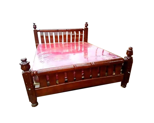 flat wooden Bed