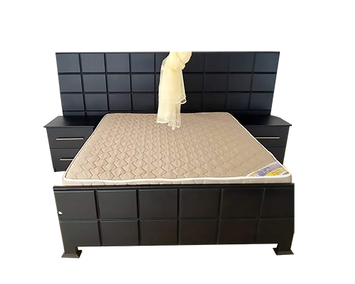 Flat wooden bed
