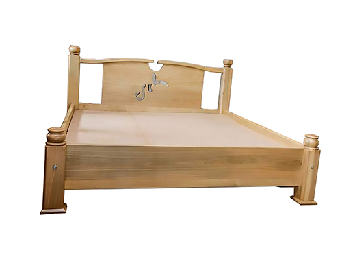 Flat wooden bed