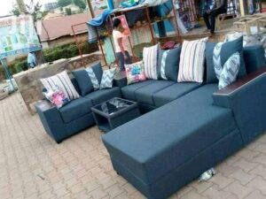 Simple Design U-Shaped Sofaset