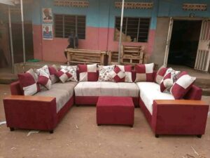 Simple Design U-Shaped Sofaset