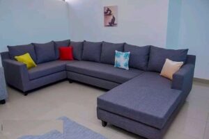 Simple Design U-Shaped Sofaset