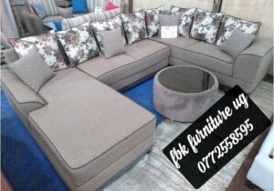 Simple Design U-Shaped Sofaset