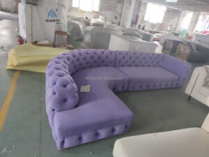 Curved Modern chesterfield sofaset 