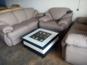 Fiber Leather Sofaset 6 Seater