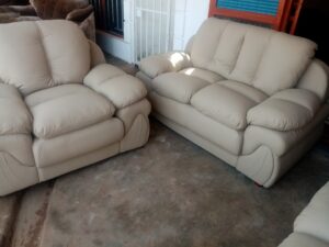 Fiber Leather Sofaset 6 Seater