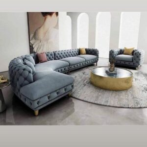 Curved Modern chesterfield sofaset 
