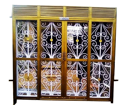 Sliding Metallic Double Door