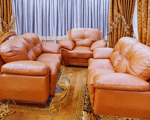 fiber Leather Sofaset 5 seater