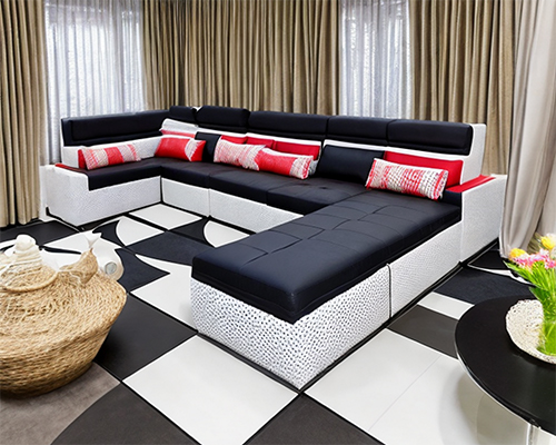 sectional U shape sofaset 8 seater