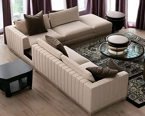 L Shaped Sofaset 5 Seater white