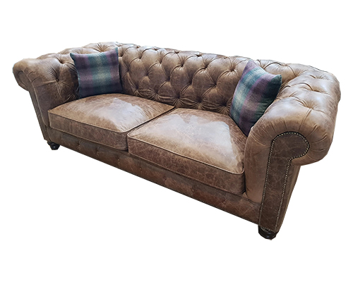 Leather Chesterfield sofa 2 seater