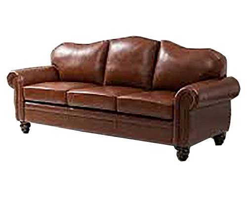 camelback Sofa 3 seater traditional leather design