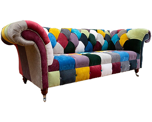 Chesterfield Sofa 3 Seater Patchwork design