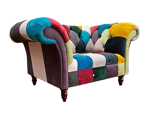 Chesterfield Sofa 1 Seater Patchwork Design
