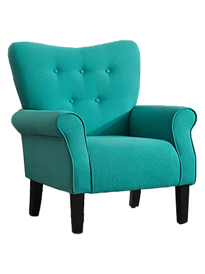 Fabric upholstered club chairs