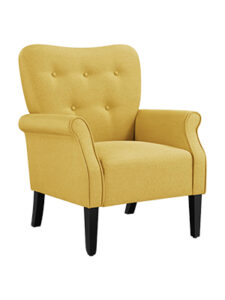 Fabric upholstered accent chairs