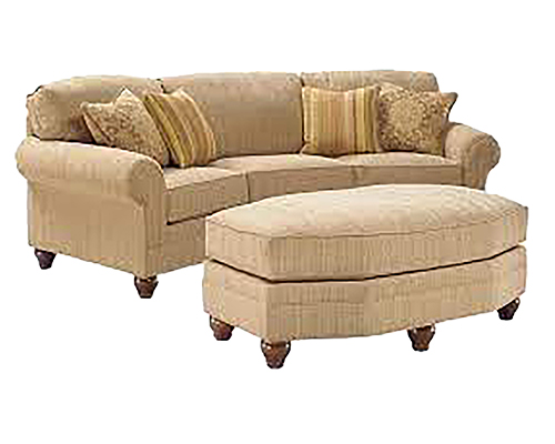Curved Convasational Sofaset 3 seater and foot rest