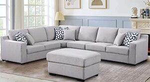 L shaped sectional sofaset 5 seater with a center Poof