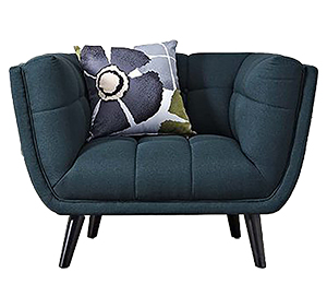 Club chair curved in high quality velvet fabric