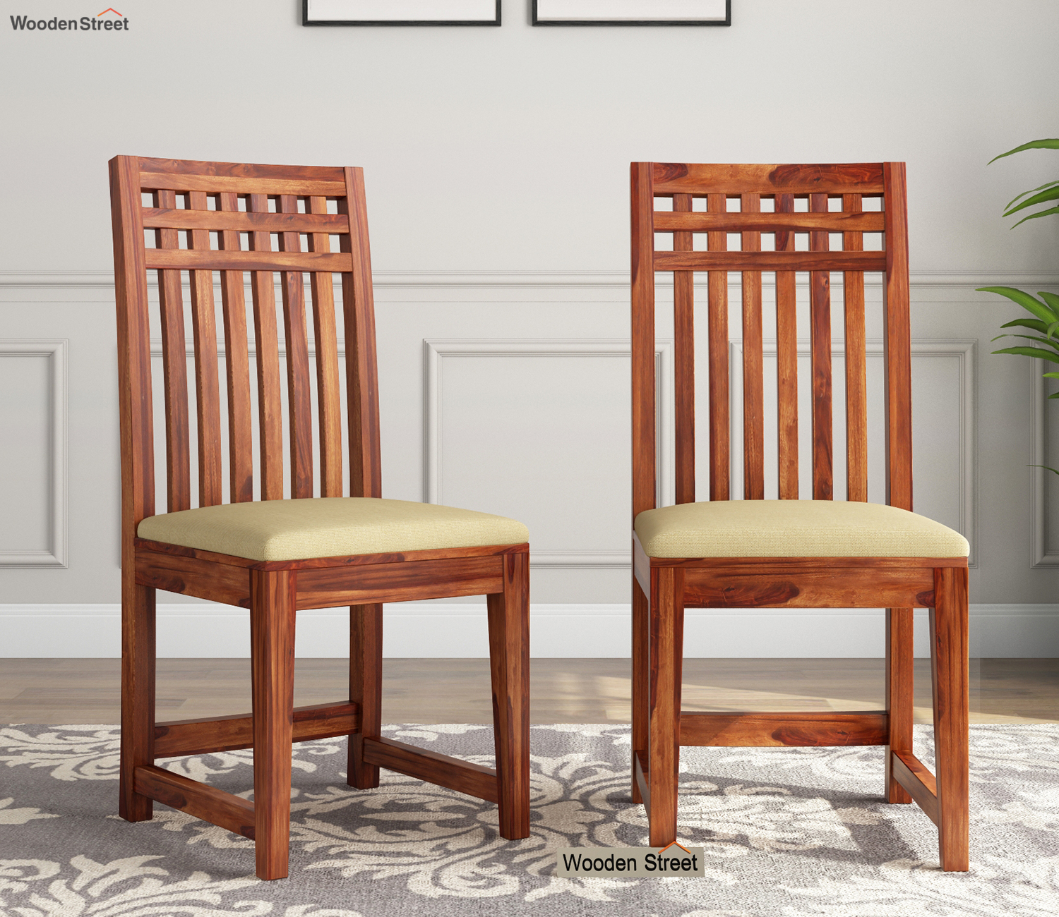 Solid wood Armlesss Dining Chair