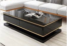 Rectagular Center Table with Glass Top