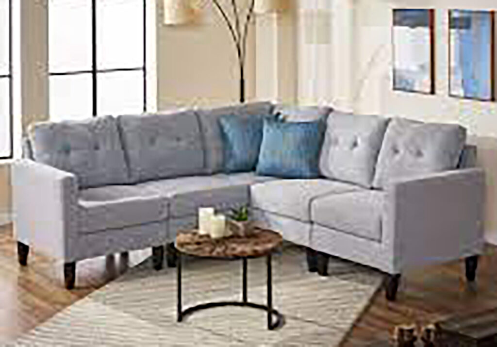 L shaped Mid-Century Modern modular Sofaset 4 seater