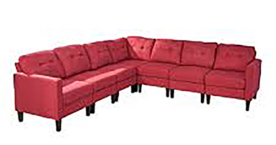 L shaped Mid-Century Modern modular Sofaset seater
