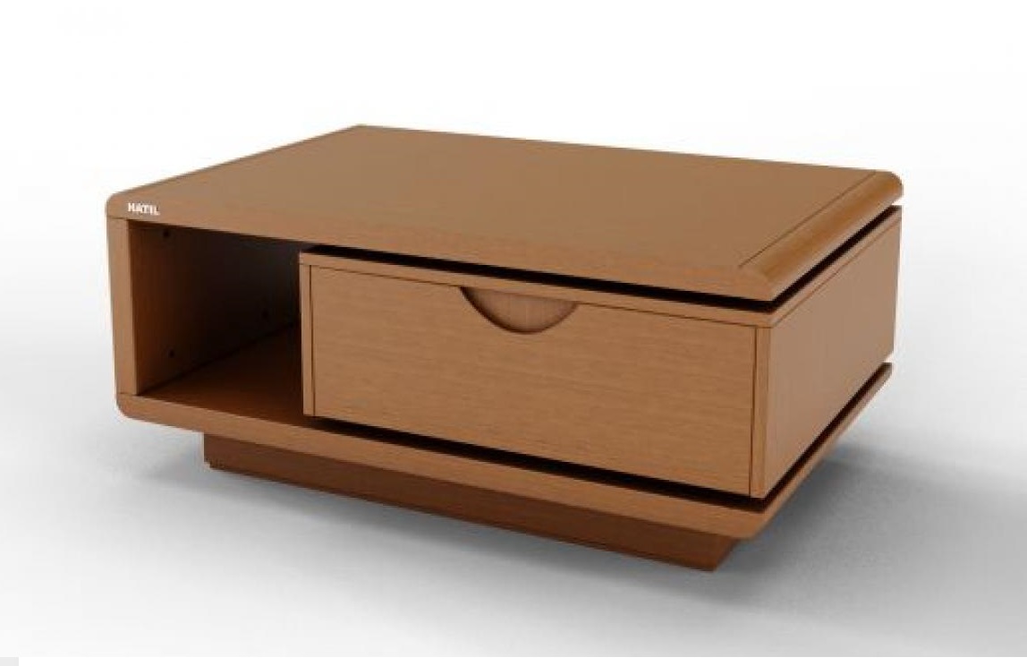Rectagular Wood Center Table with Drawers