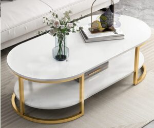 Modern Minimalist Marble Coffee Table Living Room
