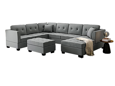 U-Shaped Modular 7 Seater Sofaset