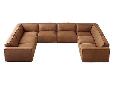 U-shaped modular 7 seater sofaset
