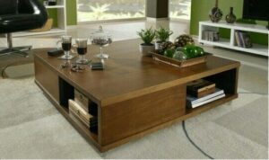 Floor Shelf Wooden Coffee Table