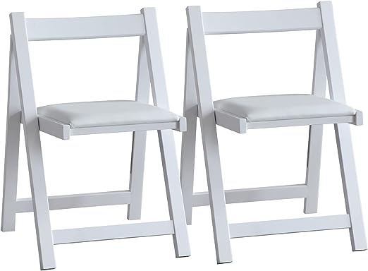 Wooden Folding Chairs with Padded Seats