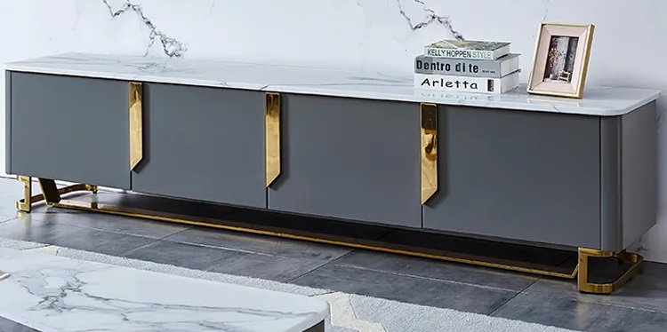 Premium Marble Top Television table Stand