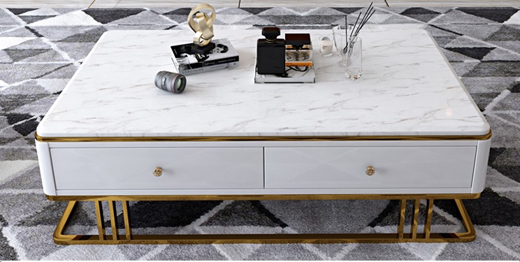 Living Room Smart Center Table with Drawers