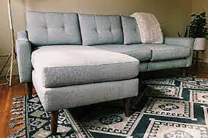 L shaped Mid-Century Modern Sofaset 3 seater